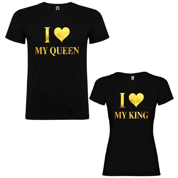 Monopolio acortar Revisión Pack 2 Camisetas para parejas My King y My Queen | Zanubo.es