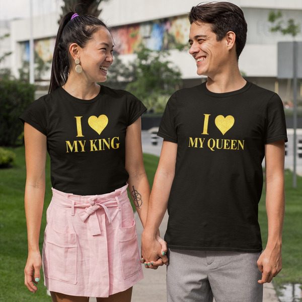 Monopolio acortar Revisión Pack 2 Camisetas para parejas My King y My Queen | Zanubo.es